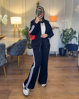 Classic Striped Tracksuit | Dark Blue - Eva Fashion - Online Clothing Strore for Women