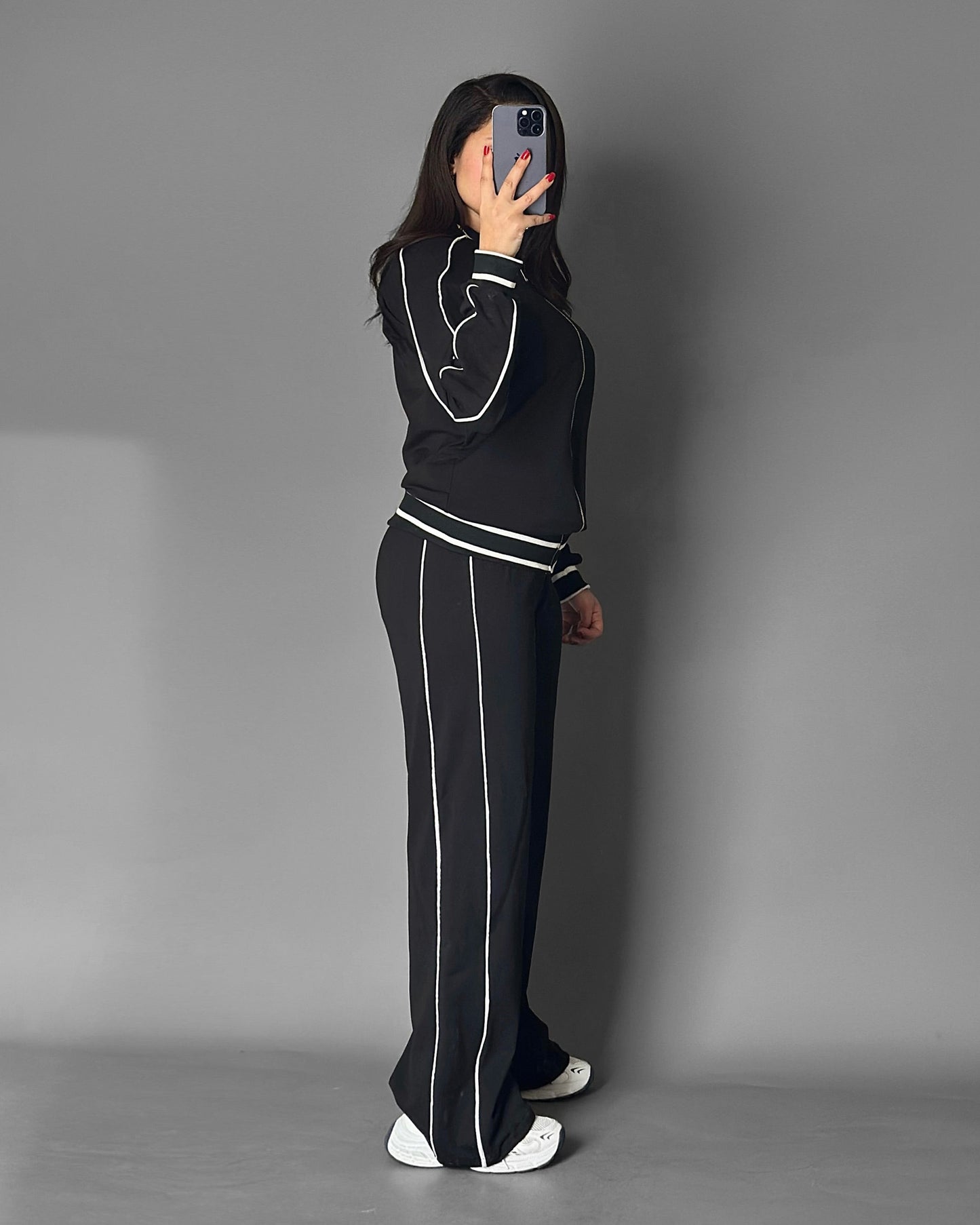 Sleekline Piping Tracksuit | Black - Eva Fashion - Online Clothing Store for Women