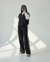 Contrast Zip Vest Set | Black - Eva Fashion - Online Clothing Store for Women