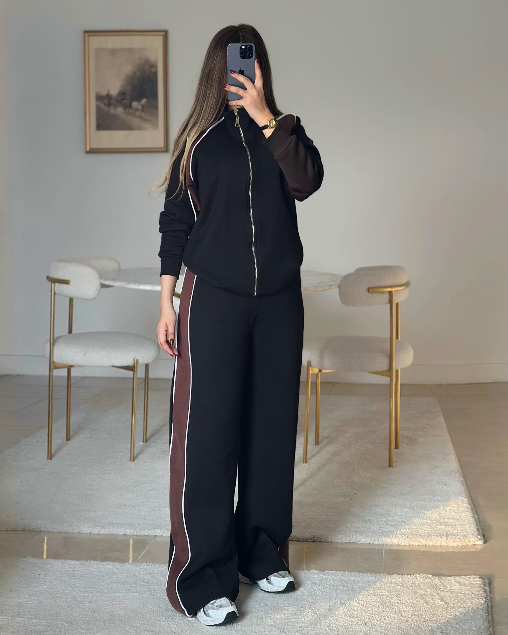Contrast Panel Zip-Up Tracksuit