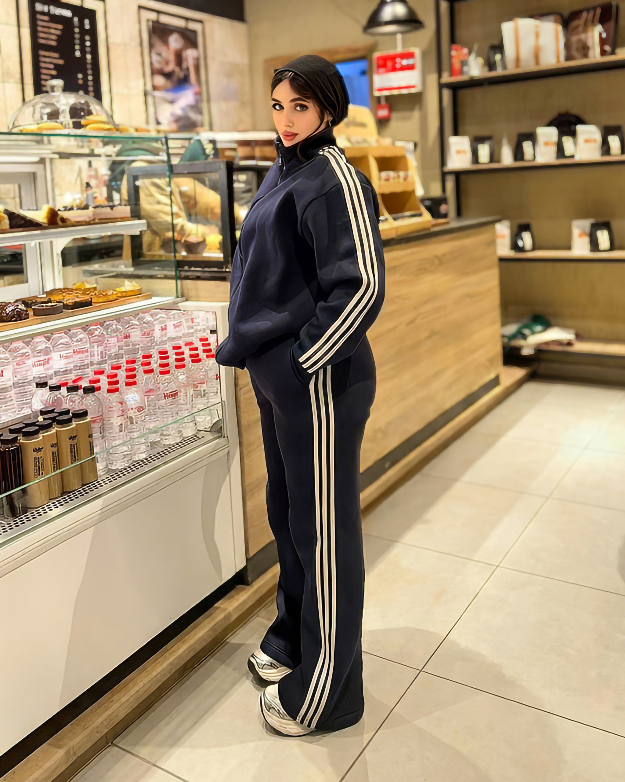Triple Stripe Zip-Up Tracksuit