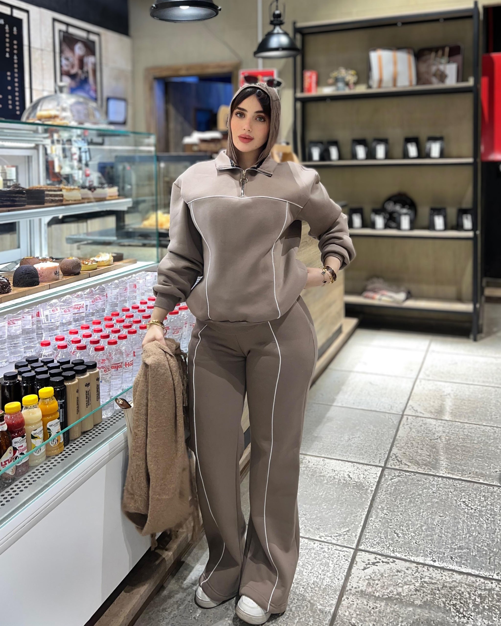 Contrast Stitch Half-Zip Tracksuit