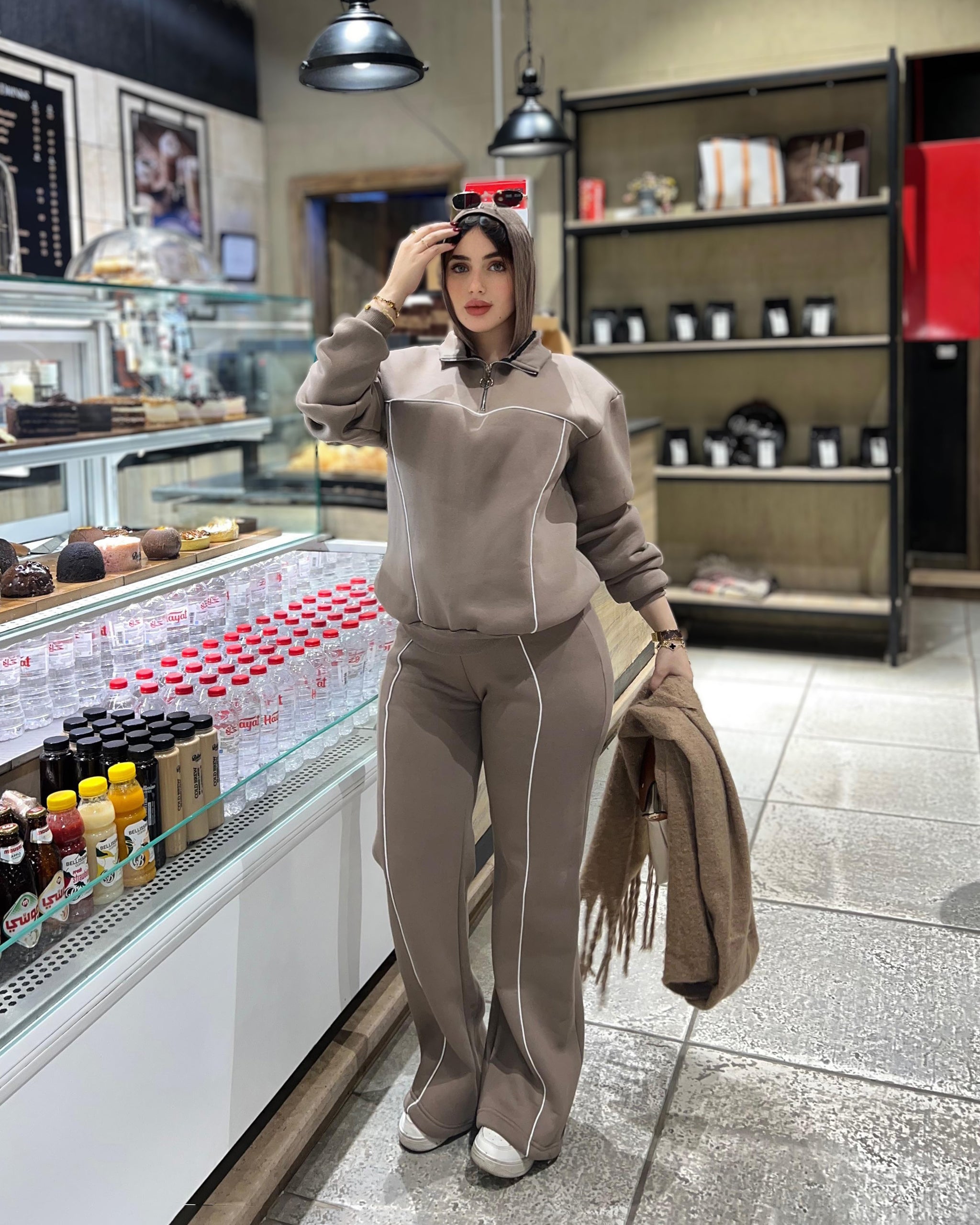 Contrast Stitch Half-Zip Tracksuit