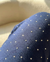 Rhinestone Zip-Up Tracksuit | Dark Blue - Eva Fashion - Online Clothing Store for Women