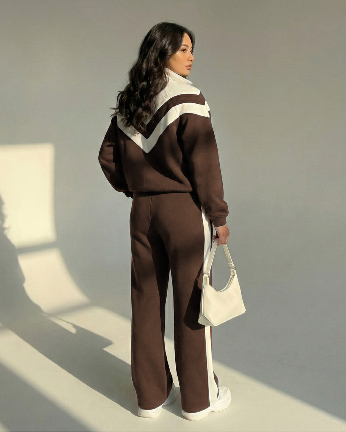 Chevron Stripe Zip-Up Tracksuit