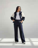 Contrast Panel Zip Tracksuit | Dark Blue - Eva Fashion - Online Clothing Store for Women