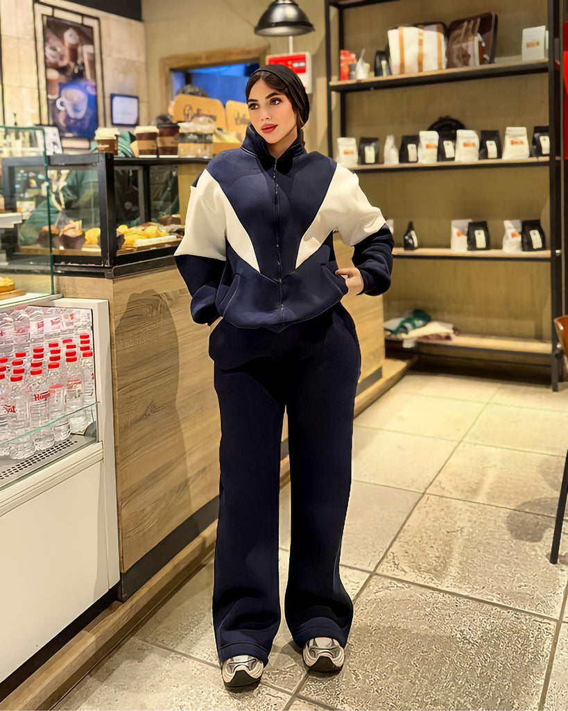 Contrast Panel Zip Tracksuit