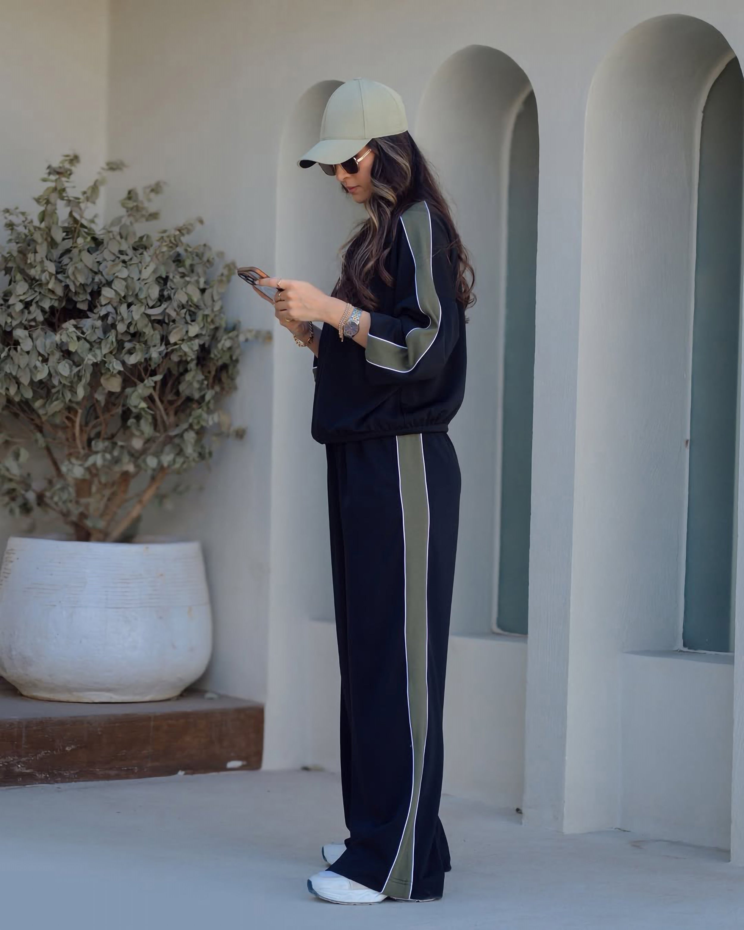 Buy Sporty Chic Wide Leg Tracksuit | Eva Fashion