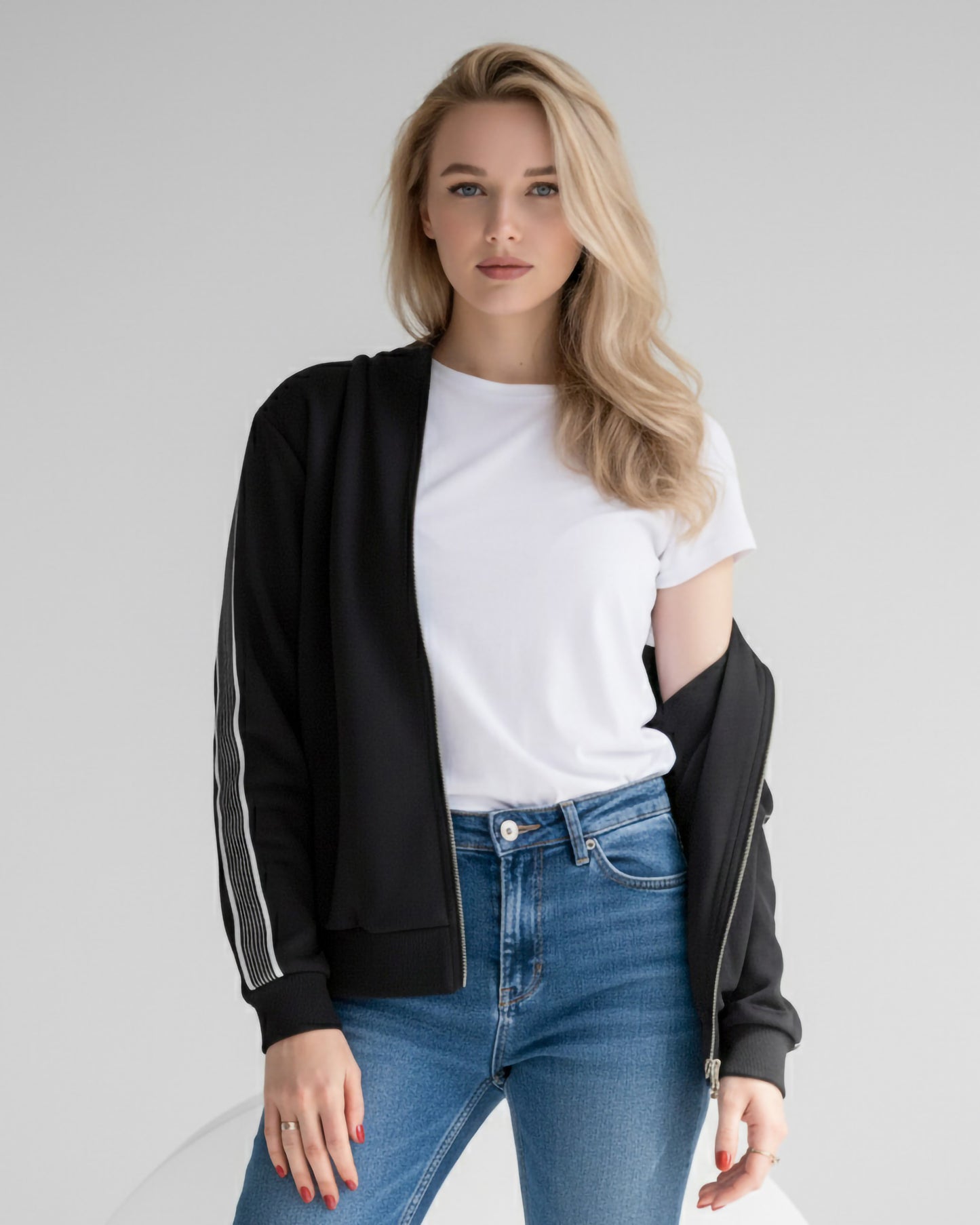 Sporty Stripe Zip Jacket