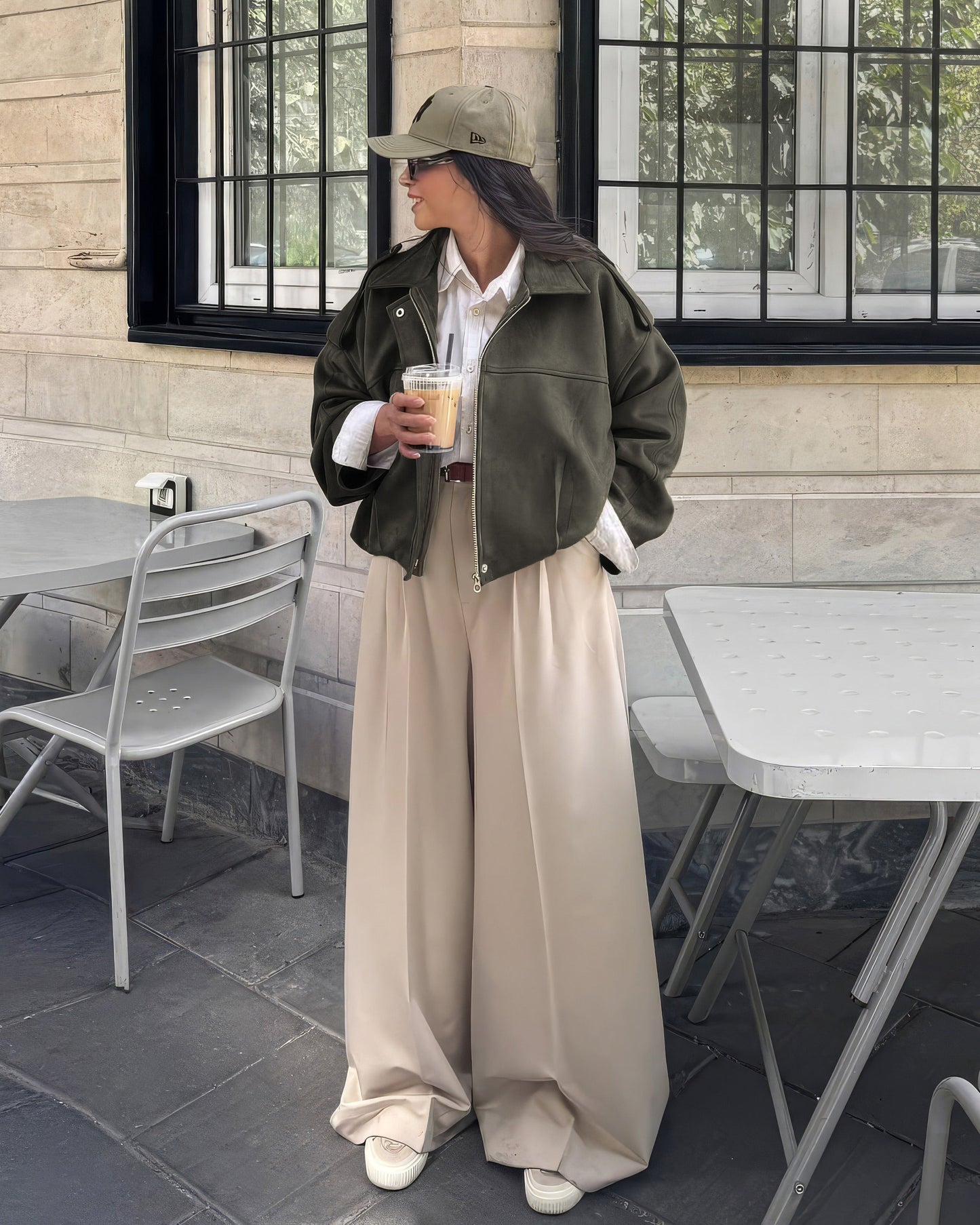 Minimal Suede Zip-Up Jacket | Brown - Eva Fashion - Online Clothing Store for Women