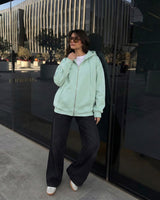 Essential Zip-Up Hoodie Jacket | Mint - Eva Fashion - Online Clothing Store for Women