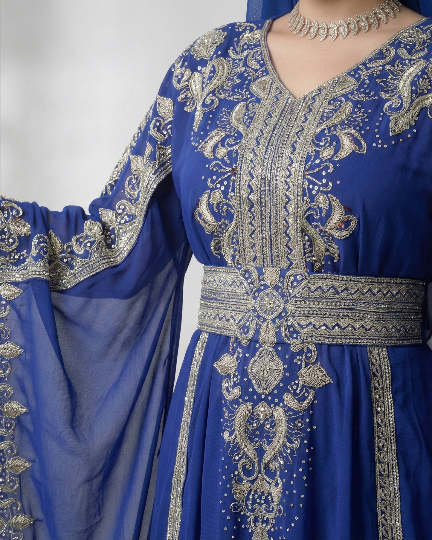 Majestic Royal Blue Kaftan