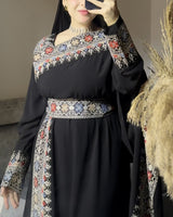 Midnight Bloom Embroidered Kaftan | Black - Eva Fashion - Online Clothing Store for Women