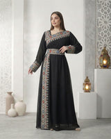 Midnight Bloom Embroidered Kaftan