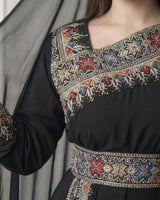 Midnight Bloom Embroidered Kaftan