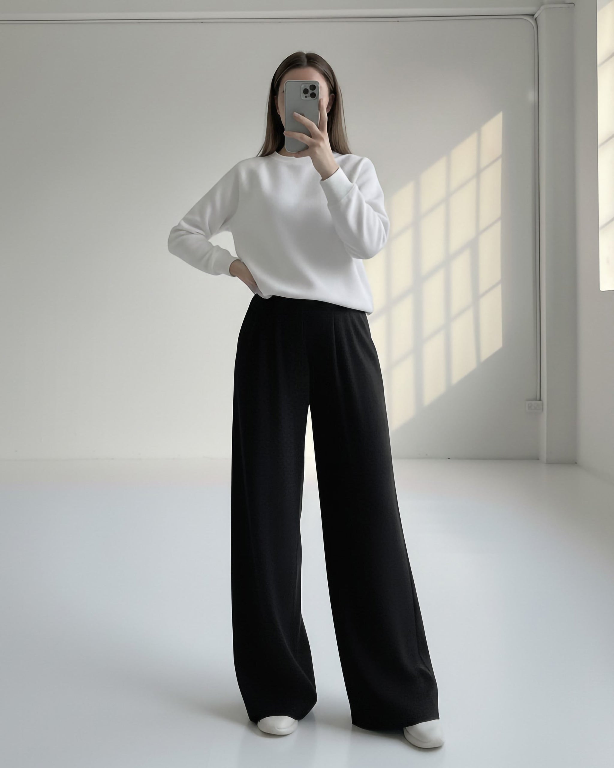 Minimal Wide Leg Pants | Black - Eva Fashion - Online Clothing Store for Women