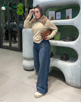 Vintage Wash High-Rise Jeans | Dark Blue - Eva Fashion - Online Clothing Store for Women