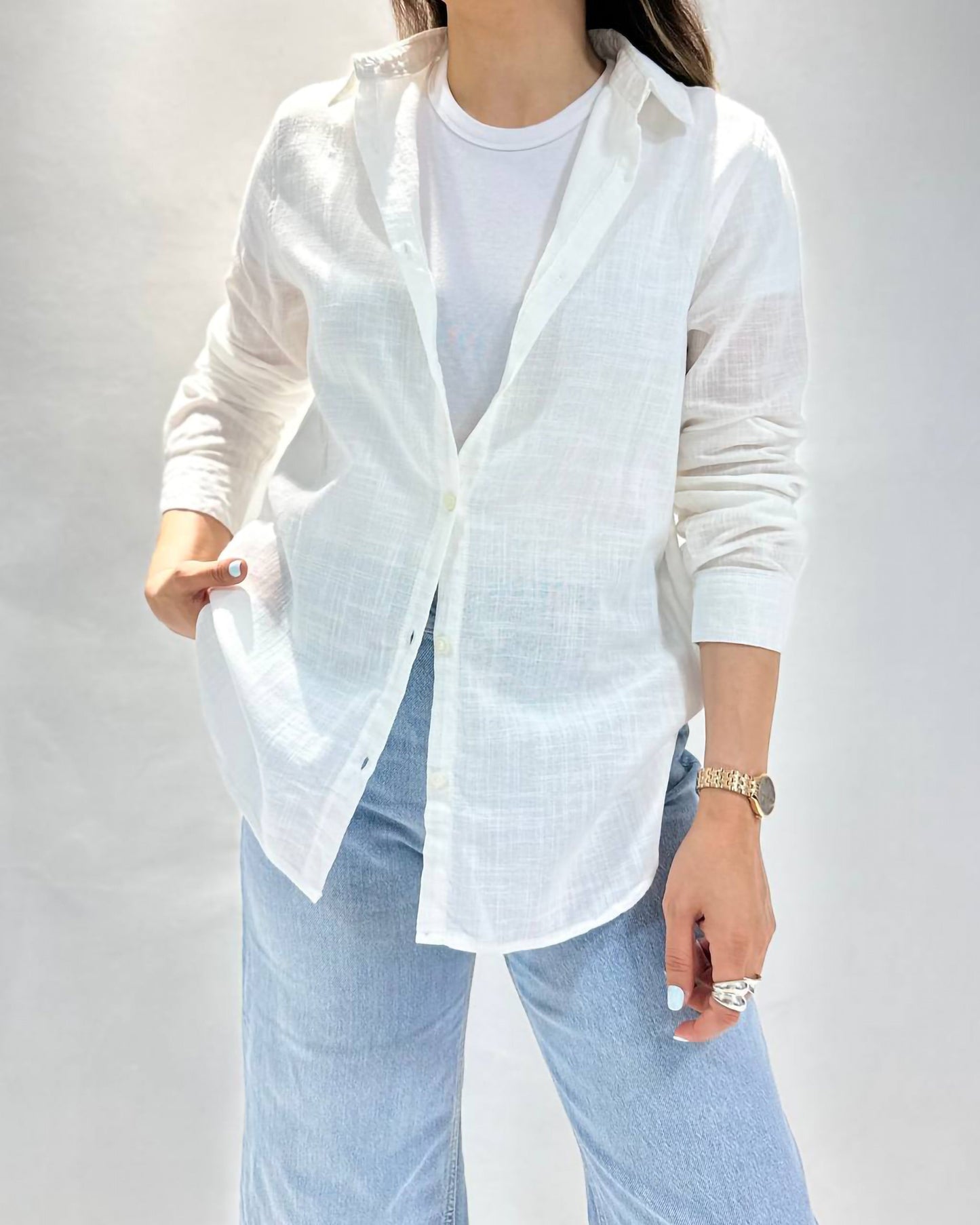 Breezy Linen Shirt | White - Eva Fashion - Online Clothing Store for Women