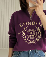 London Graphic Half Zip Sweatshirt