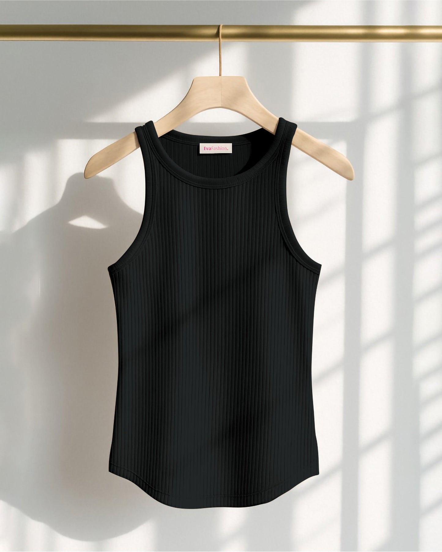 Ribbed Essential Tank Top | Black - Eva Fashion - Online Clothing Store for Women