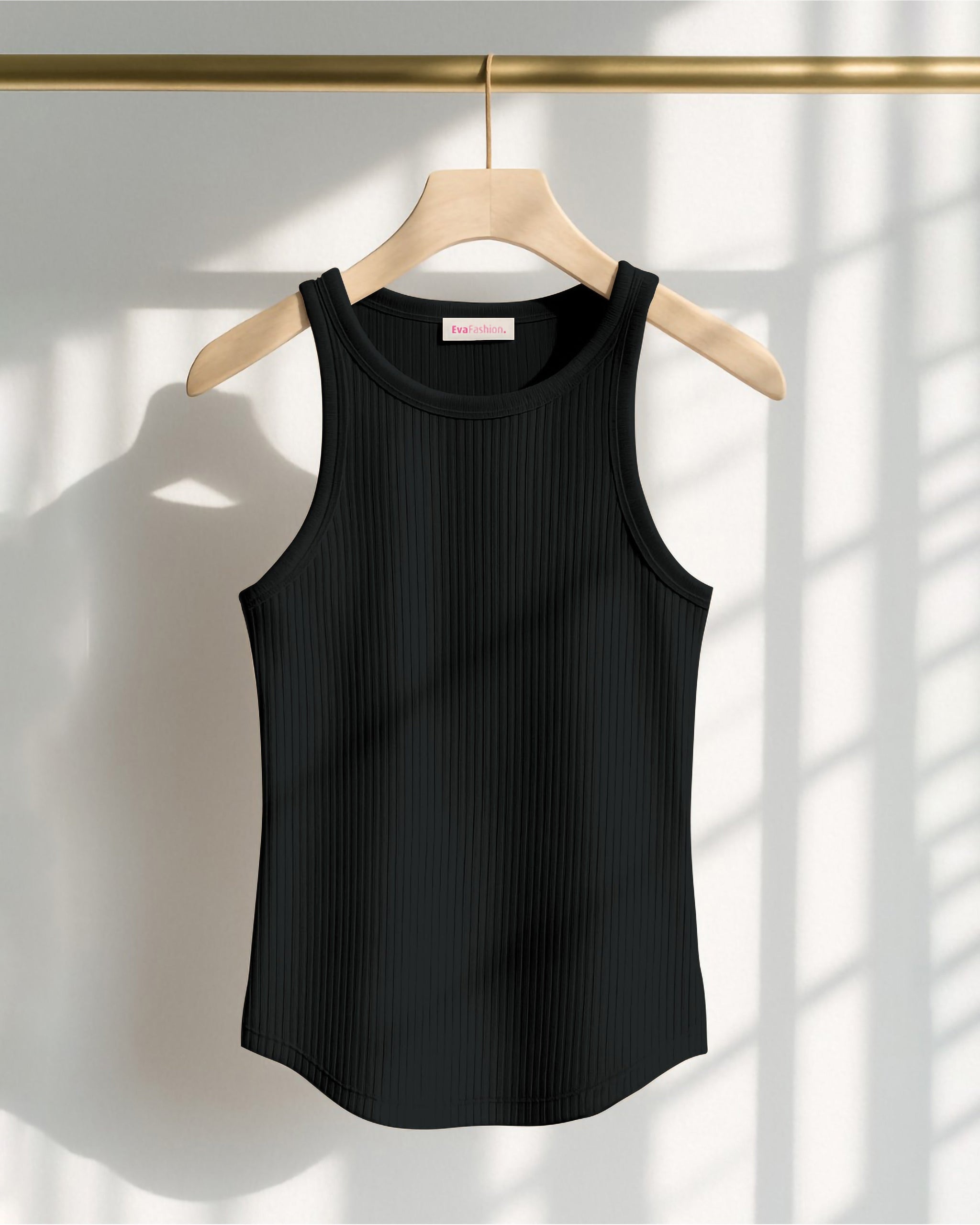 Ribbed Essential Tank Top | Black - Eva Fashion - Online Clothing Store for Women