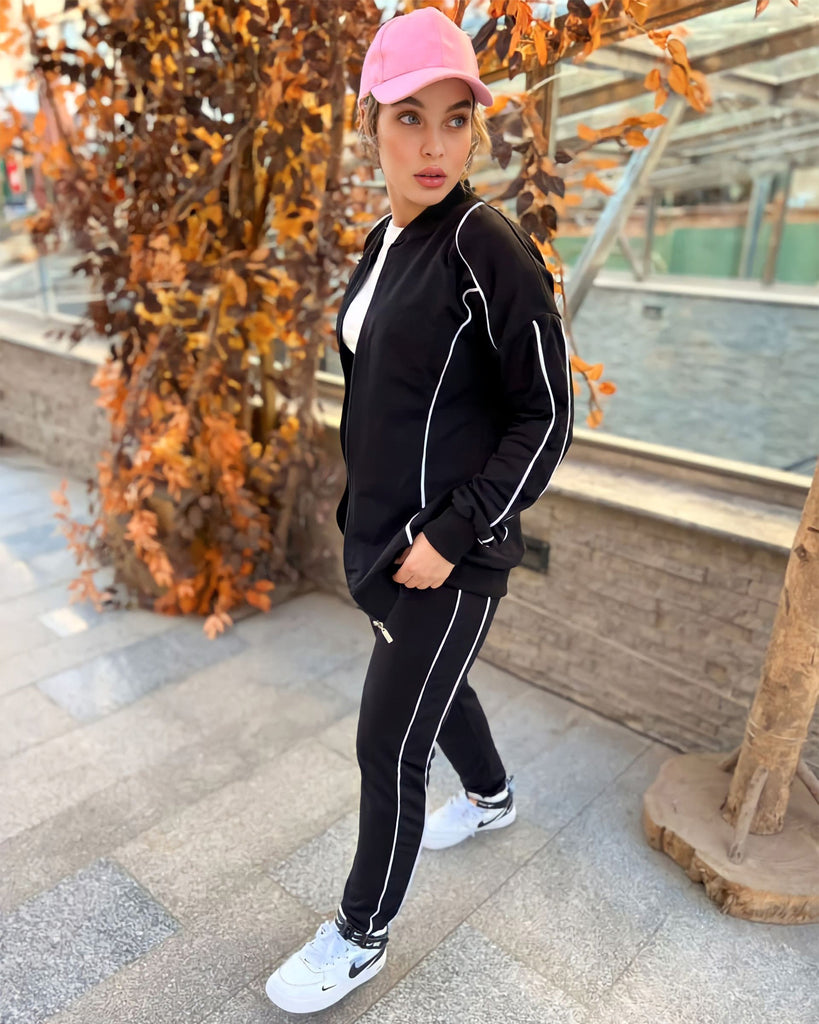 Striped Zip Up Tracksuit