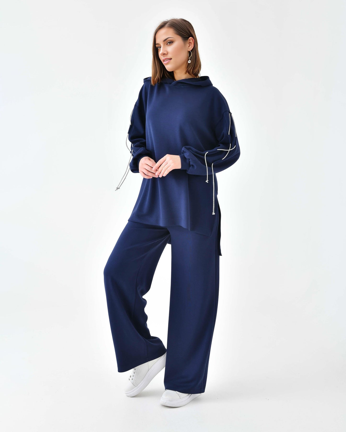 ترنج قطن أوفر سايز بأكمام مشدودة