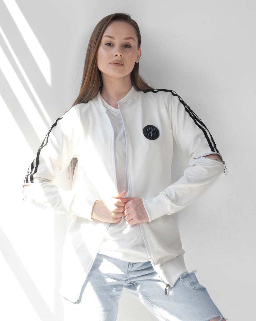 3-Stripes Zip Sleeve Bomber Jacket