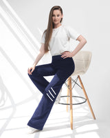 Side Triple Striped Wide Leg Sweatpants