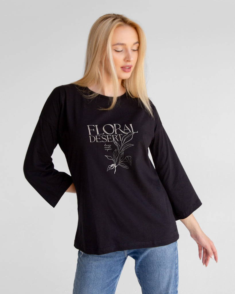 Oversized Graphic Floral T-Shirt